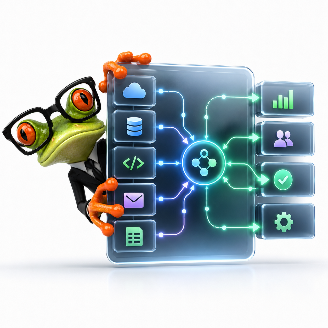 Tekfrogs character illustration